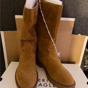 American Eagle Outfitters Brown Suede Heeled Boots